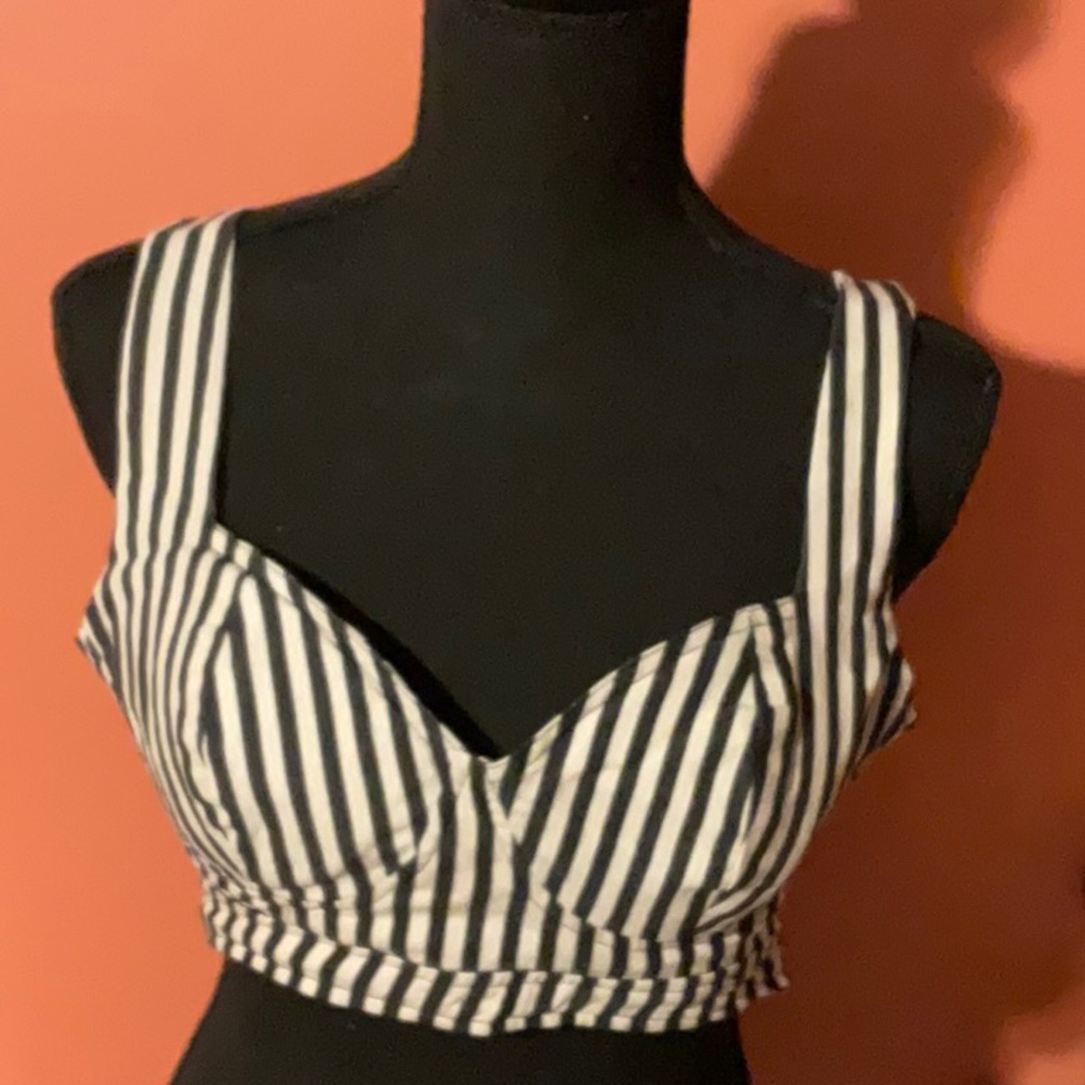 Striped crop top